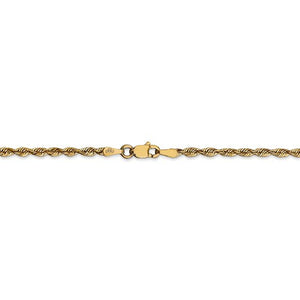 14k Yellow Gold 2.5mm Diamond Cut Rope Bracelet Anklet Choker Necklace Pendant Chain