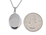 이미지를 갤러리 뷰어에 로드 , Sterling Silver Genuine Amethyst Oval Locket Necklace February  Birthstone Personalized Engraved Monogram

