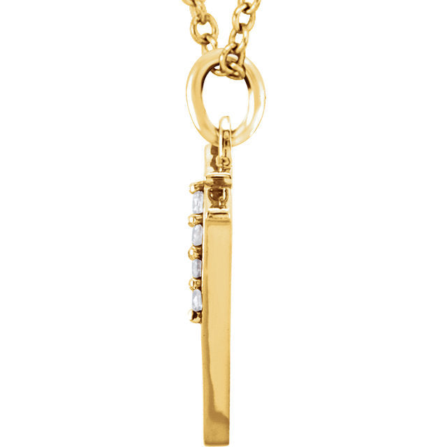 14k yellow rose white gold .025 ctw diamond tiny petite lowercase letter y initial alphabet pendant charm necklace