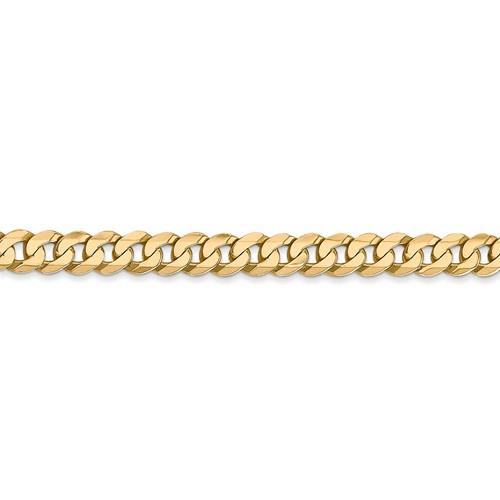 14k Yellow Gold 4.75mm Beveled Curb Link Bracelet Anklet Choker Necklace Pendant Chain