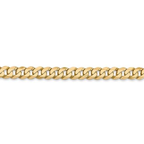 14k yellow gold 4.75mm beveled curb link bracelet anklet choker necklace pendant chain