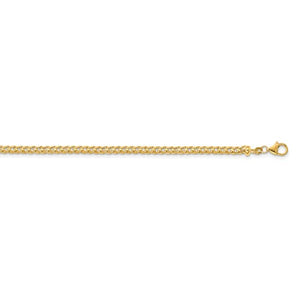 14K Yellow Gold 3.7mm Franco Bracelet Anklet Choker Necklace Pendant Chain