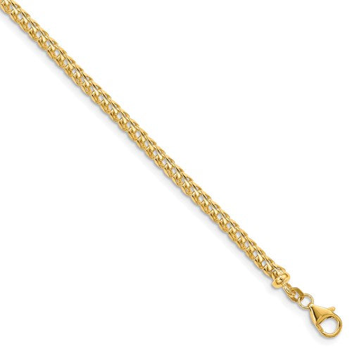 14k yellow gold 3.7mm franco bracelet anklet choker necklace pendant chain