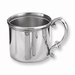 Load image into Gallery viewer, Pewter Baby or Child Cup Beaded Engraved Personalized Monogram
