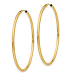 Load image into Gallery viewer, 14k Yellow Gold Round Endless Hoop Earrings 49mm x 2mm
