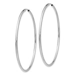 Load image into Gallery viewer, 14k White Gold Round Endless Hoop Earrings 58mm x 2mm
