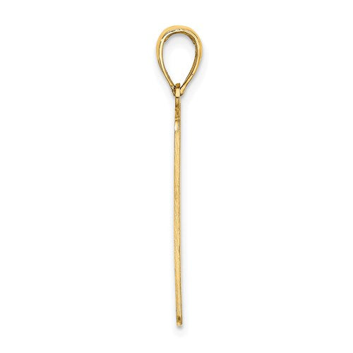 14k yellow gold rectangular rectangle scroll pendant charm engraved personalized monogram