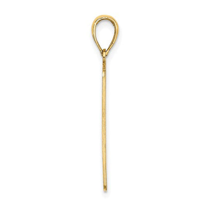 14k yellow gold rectangular rectangle scroll pendant charm engraved personalized monogram