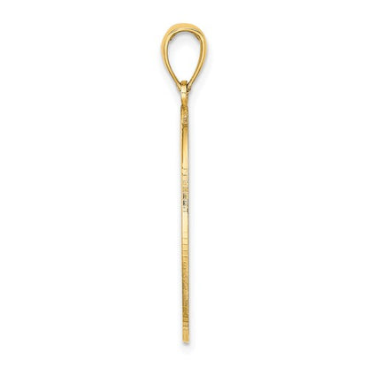 14k yellow gold oval floral pendant charm engraved personalized monogram