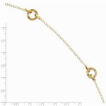 Load image into Gallery viewer, 14k Yellow Gold Circles Anklet 10 inches Adjustable - BringJoyCollection
