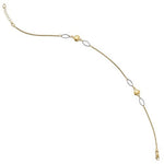 Load image into Gallery viewer, 14k Gold Two Tone Hearts Ovals Anklet 10 inches Adjustable - BringJoyCollection
