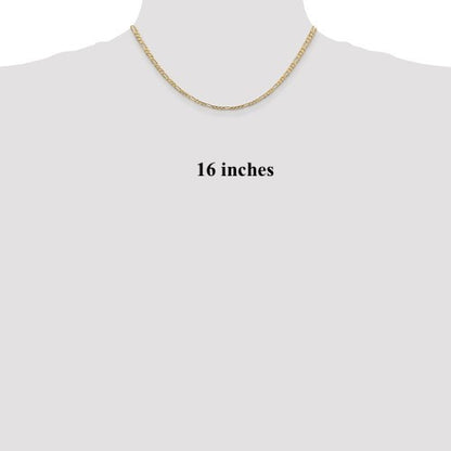 14k yellow gold 4mm concave open figaro bracelet anklet choker necklace chain