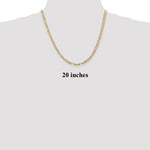 Load image into Gallery viewer, 14K Yellow Gold 4mm Concave Open Figaro Bracelet Anklet Choker Necklace Chain
