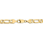 Indlæs billede til gallerivisning 14K Yellow Gold 7.5mm Concave Open Figaro Bracelet Anklet Choker Necklace Chain
