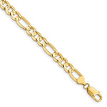 Carregar imagem no visualizador da galeria, 14K Yellow Gold 7.5mm Concave Open Figaro Bracelet Anklet Choker Necklace Chain

