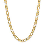 画像をギャラリービューアに読み込む, 14K Yellow Gold 8.75mm Concave Open Figaro Bracelet Anklet Choker Necklace Chain
