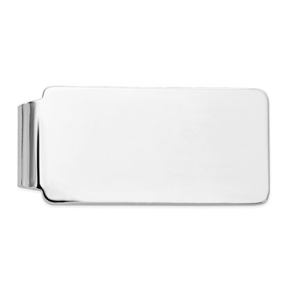 14k solid white gold money clip personalized engraved monogram