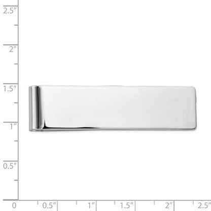 14k solid white gold money clip personalized engraved monogram