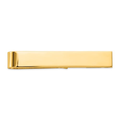 14k yellow gold engravable tie bar clip personalized engraved monogram