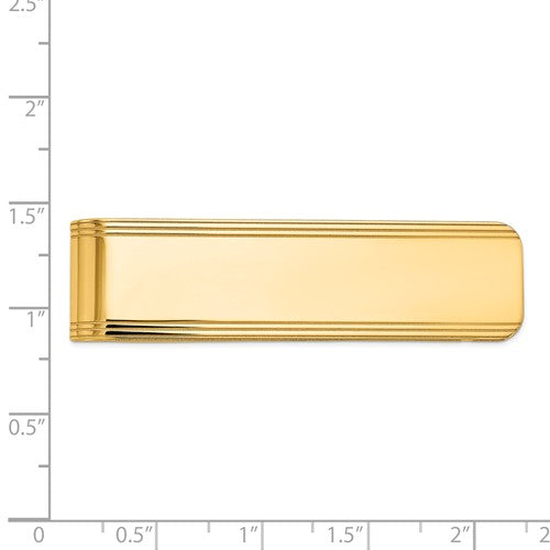 14k solid yellow gold money clip personalized engraved monogram