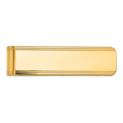 14k solid yellow gold money clip personalized engraved monogram