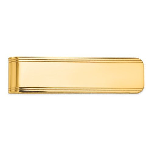 14k solid yellow gold money clip personalized engraved monogram