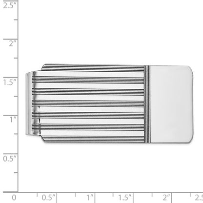14k solid white gold money clip personalized engraved monogram