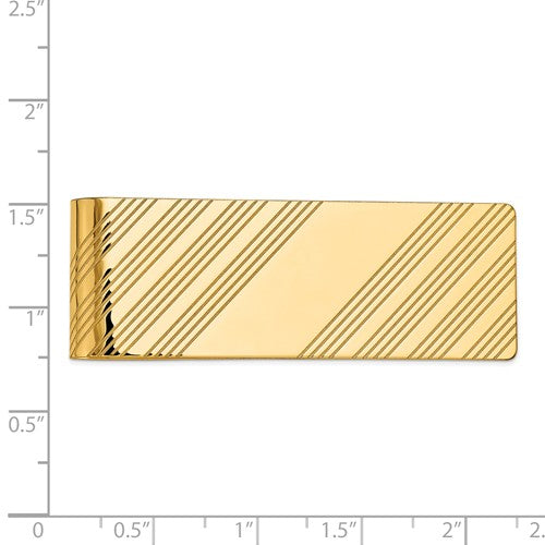 14k solid yellow gold money clip personalized engraved monogram