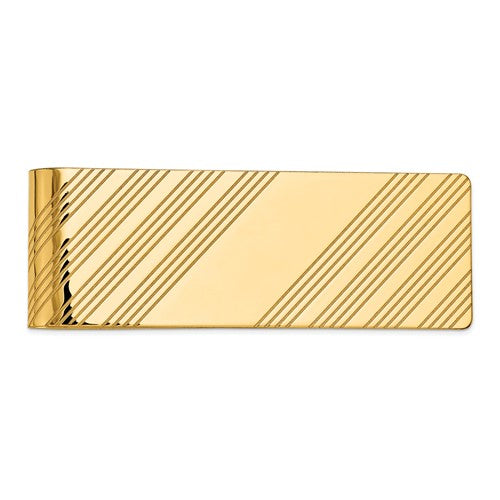 14k solid yellow gold money clip personalized engraved monogram