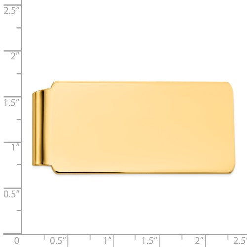 14k solid yellow gold money clip personalized engraved monogram