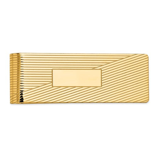 14k solid yellow gold money clip personalized engraved monogram