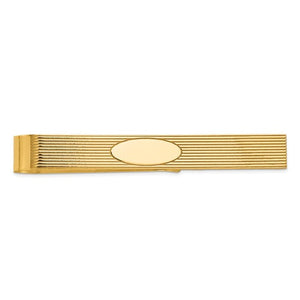 14k yellow gold engravable tie bar clip personalized engraved monogram