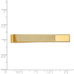 Φόρτωση εικόνας στο εργαλείο προβολής Συλλογής, 14k Yellow Gold Engravable Tie Bar Clip Personalized Engraved Monogram
