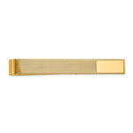 Kép betöltése a galériamegjelenítőbe: 14k Yellow Gold Engravable Tie Bar Clip Personalized Engraved Monogram
