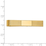 將圖片載入圖庫檢視器 14k Yellow Gold Engravable Tie Bar Clip Personalized Engraved Monogram
