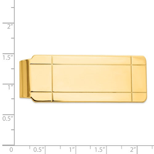 14k solid yellow gold money clip personalized engraved monogram