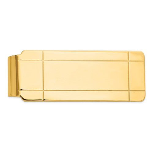 14k solid yellow gold money clip personalized engraved monogram