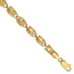 Load image into Gallery viewer, 14k Yellow Gold 4mm Diamond Cut Hollow Marquise Rope Bracelet Anklet Necklace Chain
