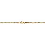 Indlæs billede til gallerivisning 14k Yellow Gold 1.70mm Singapore Twisted Bracelet Anklet Necklace Choker Pendant Chain
