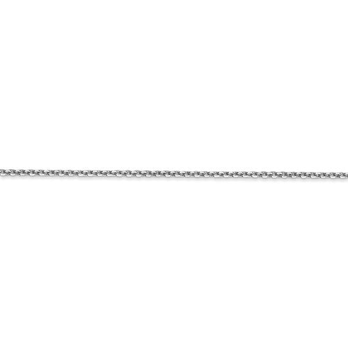 14k white gold 1.45mm diamond cut cable bracelet anklet necklace choker pendant chain