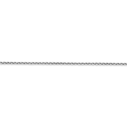 14k white gold 1.45mm diamond cut cable bracelet anklet necklace choker pendant chain
