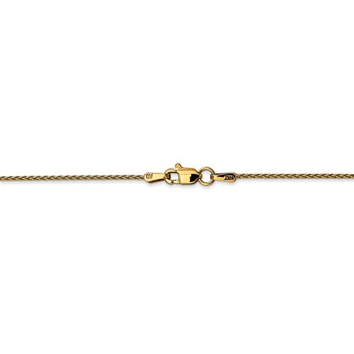 14k yellow gold 1.2mm parisian wheat bracelet anklet necklace choker pendant chain