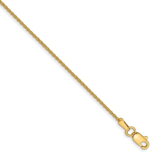 14k yellow gold 1.2mm parisian wheat bracelet anklet necklace choker pendant chain