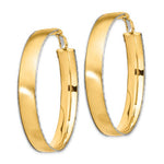 Load image into Gallery viewer, 14k Yellow Gold White Gold Two Tone Omega Back Hoop Earrings 47mm x 7.5mm
