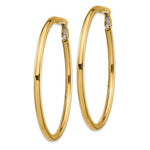 Load image into Gallery viewer, 14k Yellow Gold Round Omega Back Hoop Earrings 53mm x 3mm
