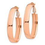 Load image into Gallery viewer, 14k Rose Gold Classic Oval Omega Back Hoop Earrings 39mm x 22mm x 7mm
