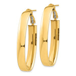 Load image into Gallery viewer, 14k Yellow Gold Classic Oval Omega Back Hoop Earrings 44mm x 16mm x 7mm
