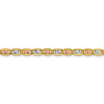 Load image into Gallery viewer, 14K Yellow White Rose Gold Tri Color 4.65mm Pav√© Valentino Bracelet Anklet Choker Necklace Chain
