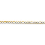 Kép betöltése a galériamegjelenítőbe: 14K Yellow Gold 3.2mm Pav√© Figaro Diamond Cut Bracelet Anklet Choker Necklace Chain
