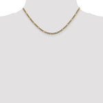 Kép betöltése a galériamegjelenítőbe: 14K Yellow Gold 3.2mm Pav√© Figaro Diamond Cut Bracelet Anklet Choker Necklace Chain
